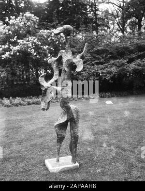 Sculpture from Flanders, Limburg, Toreador van Louwinger Date: May 5, 1966 Location: Eindhoven Keywords: sculptures Stock Photo