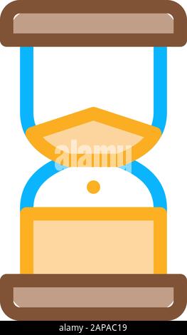 Sand watch isolated outline monochrome icon. Vector vintage hourglass ...