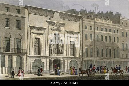 The Egyptian Hall in Piccadilly, London, illustration by Th. H ...