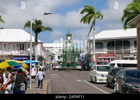 Basseterre in St.Kitts in the Caribbean
