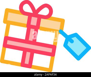Gist Box Label Icon Vector Outline Illustration Stock Vector