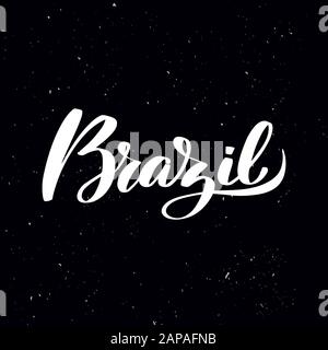Handwritten calligraphy text, chalk on a blackboard Stock Vector