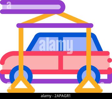 Evacuating Car Icon Vector Outline Illustration Stock Vector Image ...