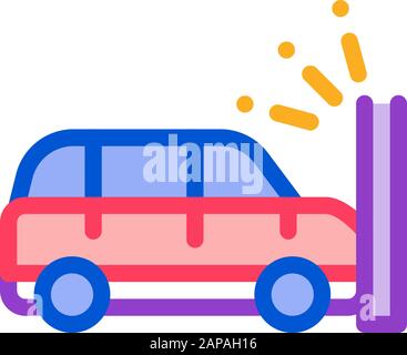 Wall car accident icon, outline style Stock Vector Image & Art - Alamy