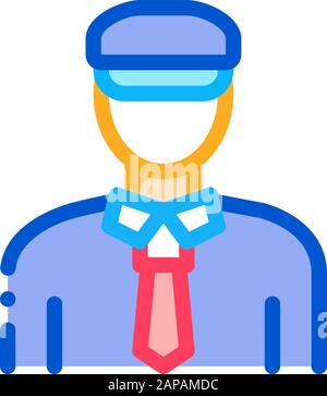 Custom Police Man Icon Vector Outline Illustration Stock Vector