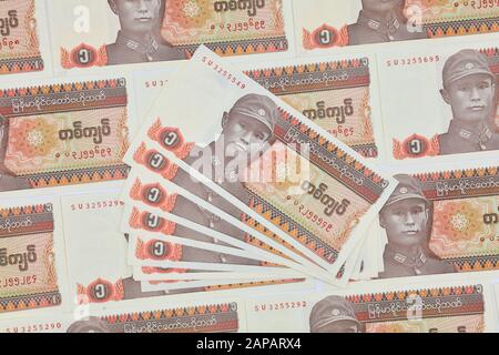 MANDALAY/MYANMAR - 07th January, 2020 : Myanmar Kyats Banknote, Money, Kyat Currency in Myanmar. Stock Photo