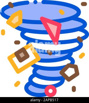 Tornado Details Icon Vector Outline Illustration Stock Vector