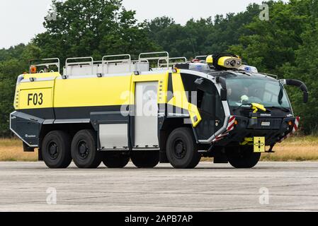 Firefighters and airport crash tender Rosenbauer Panther CA-5 6×6 at ...