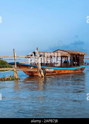 Tourist boat, Thu Bon River Hoi An, Vietnam Stock Photo
