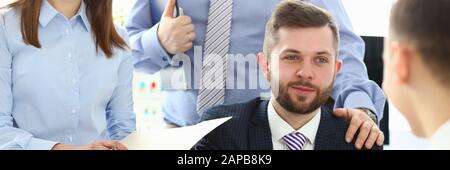 Bearded male in striped tie Stock Photo