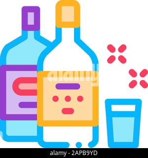 Drink Bottle Cup Icon Vector Outline Illustration Stock Vector