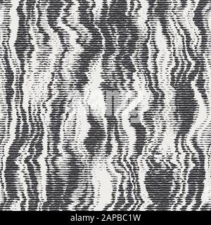 Wavy mottled worn distressed urban grungy seamless Stock Vector