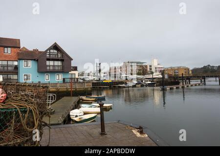 View of Lymington harbour, Hampshire, United Kingdom Stock Photo