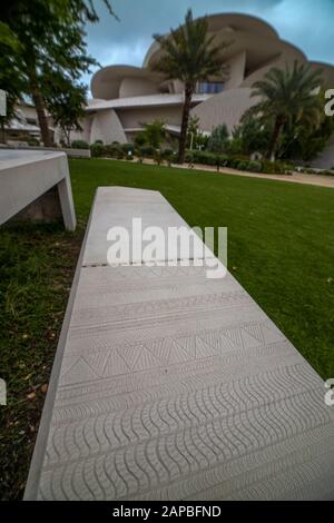 Doha, Qatar - 19 January 2020 : beautiful image of the National Museum Of Qatar Stock Photo