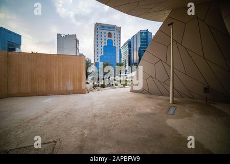 Doha, Qatar - 19 January 2020 : beautiful image of the National Museum Of Qatar Stock Photo