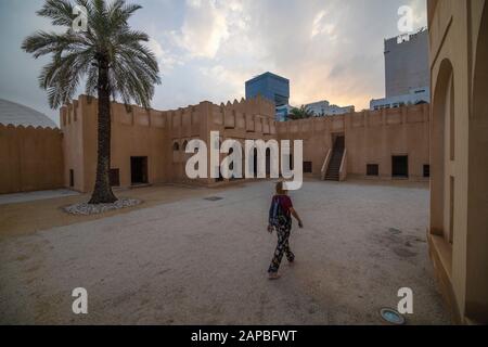 Doha, Qatar - 19 January 2020 : beautiful image of the National Museum Of Qatar Stock Photo