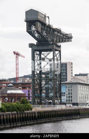 Around the UK - Glasgow - Dockyard Crane Stock Photo