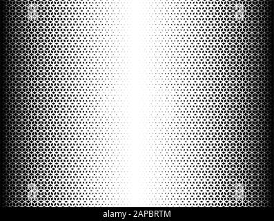 Geometric pattern of black diamonds on a white background..Option with a LONG fade out. Stock Vector
