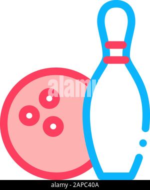 Game Ball Skittle Icon Vector Outline Illustration Stock Vector