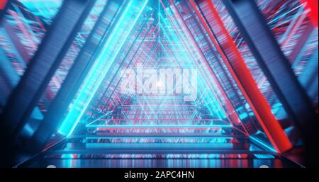abstract triangle Speed loop background., 3D rendering. Stock Photo