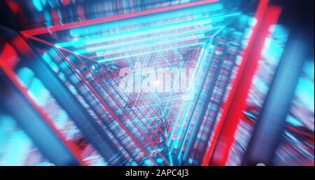 abstract triangle Speed loop background., 3D rendering. Stock Photo