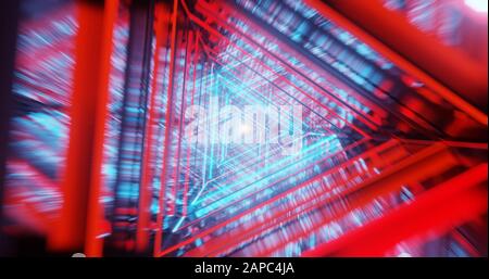 abstract triangle Speed loop background., 3D rendering. Stock Photo