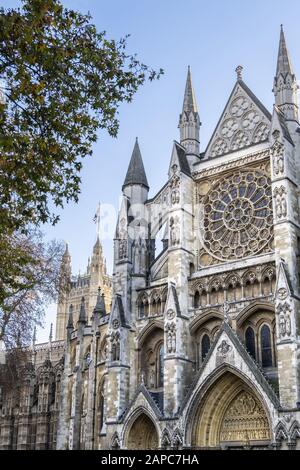 Westminster Abbey - the coronation church in Westminster, London Stock Photo