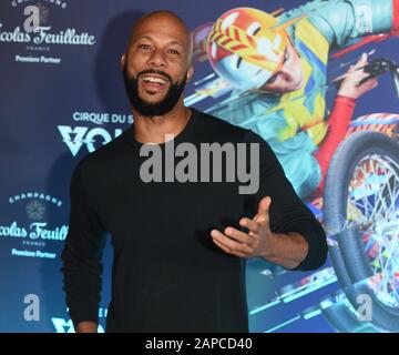 Los Angeles, USA. 21st Jan, 2020. LOS ANGELES, CALIFORNIA - JANUARY 21: Common attends the LA Premiere of Cirque Du Soleil's 'Volta' at Dodger Stadium on January 21, 2020 in Los Angeles, California. Photo: Annie Lesser/imageSPACE Credit: Imagespace/Alamy Live News Stock Photo