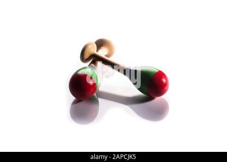 Maracas isolated on white background.Colorful maracas isolated Stock Photo
