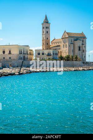 Trani waterfront with the beautiful Cathedral. Province of Barletta Andria Trani, Apulia (Puglia), southern Italy. Stock Photo