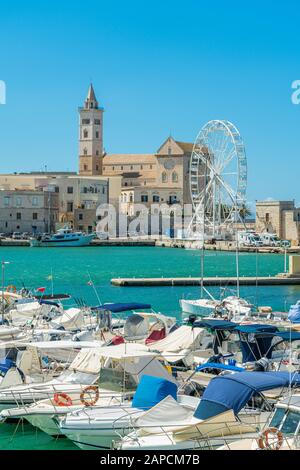 Trani waterfront with the beautiful Cathedral. Province of Barletta Andria Trani, Apulia (Puglia), southern Italy. Stock Photo