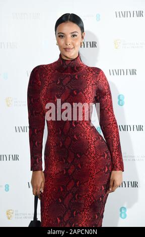 Maya Jama attending the Vanity Fair EE BAFTA Rising Star Party at The Standard in London. Picture date: Wednesday January 22, 2020. Photo credit should read: Ian West/PA Stock Photo