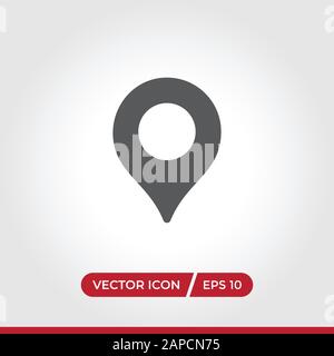 Location icon vector. Simple location sign in modern design style for web site and mobile app. EPS10 Stock Vector