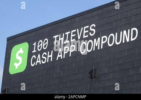 Los Angeles, California, USA. 22nd Jan, 2020. The 100 Thieves new headquarters is revealed during a ceremony opening in Culver City, California, Wednesday, Jan. 22, 2020. Credit: Ringo Chiu/ZUMA Wire/Alamy Live News Stock Photo