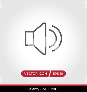 Sound icon vector. Simple sound sign in modern design style for web site and mobile app. EPS10 Stock Vector
