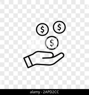 Earn money vector icon in modern design style for web site and mobile app Stock Vector