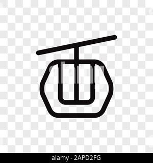 Funicular, Cable car vector icon in modern design style for web site and mobile app Stock Vector