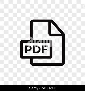 PDF vector icon in modern design style for web site and mobile app Stock Vector