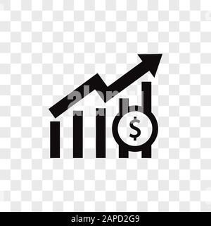 Profit graph vector icon in modern design style for web site and mobile app Stock Vector