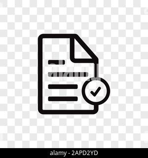 Check list vector icon. Checked symbol. Approve pictogram in modern design style for web site and mobile app Stock Vector