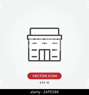 Hotel vector icon in modern design style for web site and mobile app Stock Vector