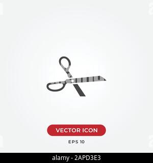 Scissors vector icon in modern design style for web site and mobile app Stock Vector