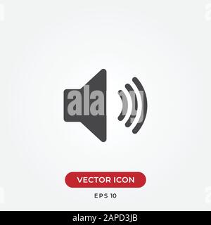 Speaker sound vector icon in modern design style for web site and mobile app Stock Vector