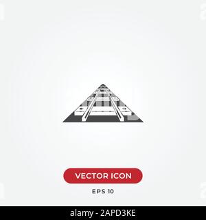 Railway vector icon in modern design style for web site and mobile app Stock Vector