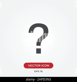 Question mark vector icon in modern design style for web site and mobile app Stock Vector