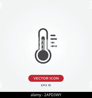 Temperature vector icon in modern design style for web site and mobile app Stock Vector