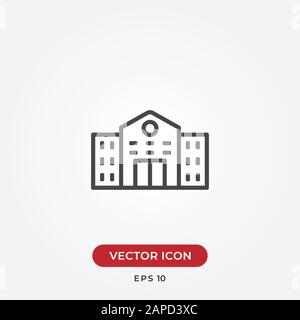 University vector icon in modern design style for web site and mobile app Stock Vector