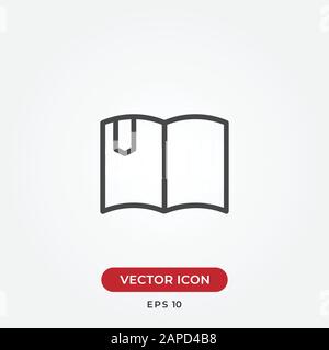 Book vector icon in modern design style for web site and mobile app Stock Vector