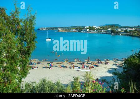 Gaidaros Beach at Tsilivi, Zakynthos, Greece Stock Photo