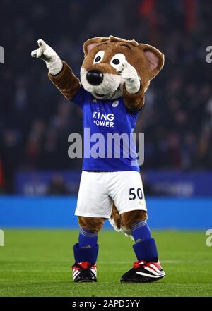 Leicester City mascot Filbert Fox during the Premier League match at the King Power Stadium, Leicester. Stock Photo